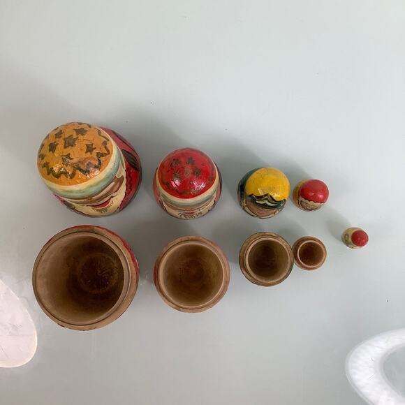 VGT Santa Claus Soviet Union Russia Matryoshka 1996 Nesting Dolls 5 complete - Picture 4 of 12